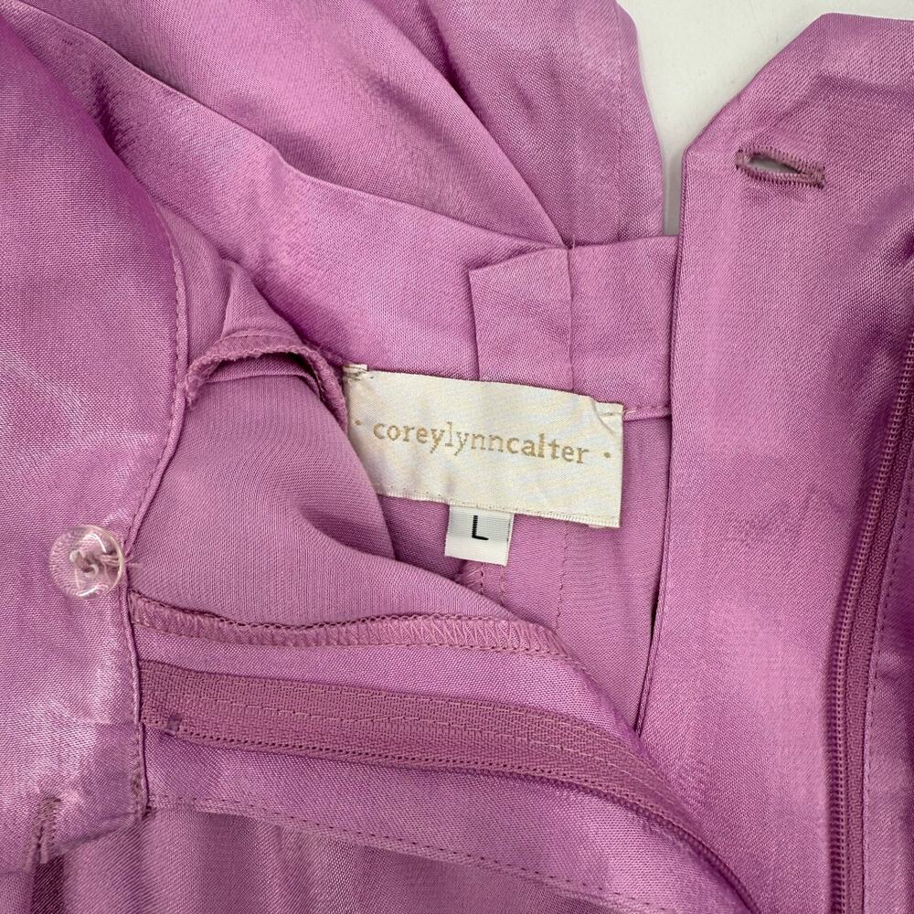 Corey Lynn Calter Pants Size Large Anthropologie Petra Trousers Wide Leg Lilac - Picture 6 of 16
